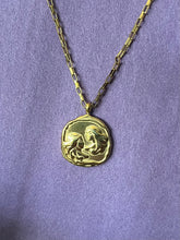 Load image into Gallery viewer, Celestial Zodiac Medallion Necklace – Gemini
Gold Plated Stainless Steel | Waterproof, Adjustable, Hypoallergenic