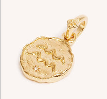 Load image into Gallery viewer, Aquarius zodiac necklace waterproof tarnish free gold plated stainless steel