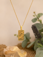 Load image into Gallery viewer, The Moon Tarot Pendant Necklace – Retro Mystic Card Jewellery (Gold or Silver)