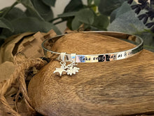 Load image into Gallery viewer, Lisa Angel Meaningful Words Bangle ‘You Are Loved’ Silver