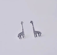 Load image into Gallery viewer, Giraffe Stud Earrings – Sterling Silver