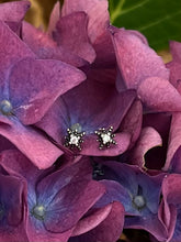 Load image into Gallery viewer, Tiny Starburst 925 Sterling Silver and Crystal Studs