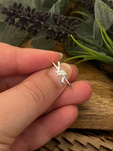 Load image into Gallery viewer, Sterling Silver Crystal Knot Ring