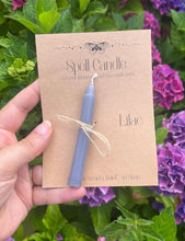 Load image into Gallery viewer, Lilac magic spell candle for stress & anxiety relief and sleep