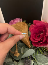 Load image into Gallery viewer, Sterling Silver Lab Grown Opal Moon Ring, Blue Opal Celestial Ring, Crescent Moon Jewellery, Dainty Boho Ring, Ibiza Jewellery Gift