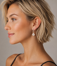 Load image into Gallery viewer, Pearl Shell Huggie Earrings
