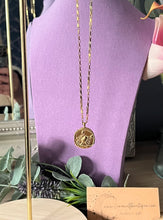 Load image into Gallery viewer, Celestial Zodiac Medallion Necklace – Scorpio
Gold Plated Stainless Steel | Waterproof, Adjustable, Hypoallergenic