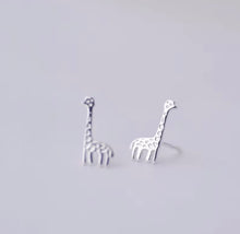 Load image into Gallery viewer, Giraffe Stud Earrings – Sterling Silver