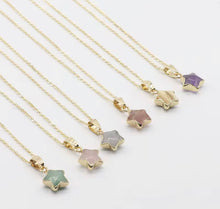 Load image into Gallery viewer, Waterproof jewellery
Crystal necklace
Rose quartz green aventurine clear quartz strawberry quartz amethyst Howlite turquoise