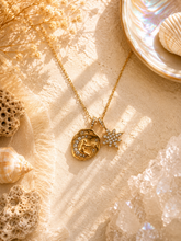 Load image into Gallery viewer, Celestial Moon & Star Gold Plated Necklace | Stainless Steel Boho Ibiza Pendant Necklace