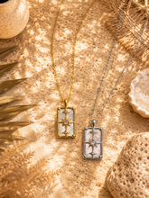 Load image into Gallery viewer, Celestial Star Rectangle Necklace – Gold or Silver Stainless Steel with Mother of Pearl