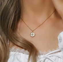 Load image into Gallery viewer, Celestial Star Compass Necklace – Gold or Silver Stainless Steel with Mother of Pearl Pendant