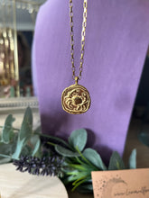 Load image into Gallery viewer, Celestial Zodiac Medallion Necklace – Cancer
Gold Plated Stainless Steel | Waterproof, Adjustable, Hypoallergenic