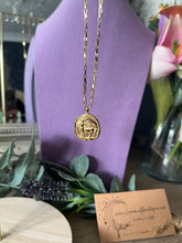 Load image into Gallery viewer, Celestial Zodiac Medallion Necklace – Sagittarius
Gold Plated Stainless Steel | Waterproof, Adjustable, Hypoallergenic