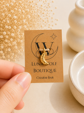 Load image into Gallery viewer, Build Your Story Charm Necklace | Personalised Gold Necklace | Custom Birthstone Jewellery | Luna Wolf Boutique