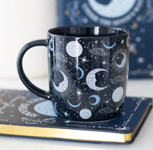 Load image into Gallery viewer, Blue Moon Print Mug – 500 ml Ceramic Celestial Coffee & Tea Cup