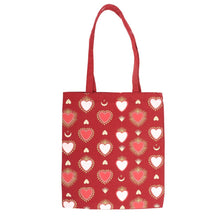 Load image into Gallery viewer, Sacred Heart Print Tote Bag – Reusable Polyester Shopper with Heart-Motif Design