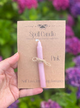 Load image into Gallery viewer, Pink magic spell candle for self love friendship and romance