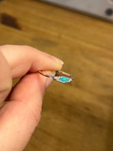 Load image into Gallery viewer, Marquise Turquoise Opal and Crystal Ring
