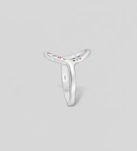 Load image into Gallery viewer, Sterling Silver Oval Crystal Cluster Ring – Multicolour Simulated Diamond Statement Ring
