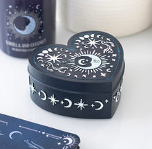 Load image into Gallery viewer, Blue Moon Heart Trinket Box – Celestial Resin Keepsake Box