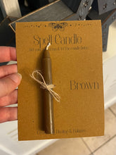 Load image into Gallery viewer, Brown magic spell candle for Grounding healing and balance