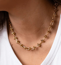 Load image into Gallery viewer, Gold Knot Chain Choker Necklace – Stainless Steel Waterproof Statement Chain