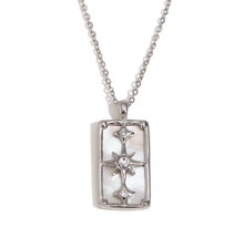 Load image into Gallery viewer, Celestial Star Rectangle Necklace – Gold or Silver Stainless Steel with Mother of Pearl
