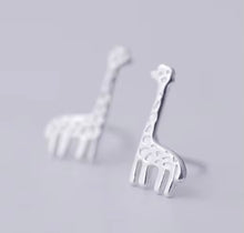 Load image into Gallery viewer, Giraffe Stud Earrings – Sterling Silver