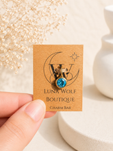 Load image into Gallery viewer, Build Your Story Charm Necklace | Personalised Gold Necklace | Custom Birthstone Jewellery | Luna Wolf Boutique