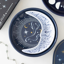 Load image into Gallery viewer, Blue Moon Stacking Trinket Dish – Celestial Ceramic Jewellery & Crystal Holder