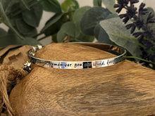 Load image into Gallery viewer, Lisa Angel Meaningful Words Bangle ‘You Are Loved’ Silver