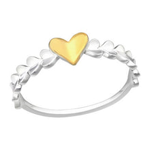 Load image into Gallery viewer, Sterling Silver Hearts Ring – 925 Sterling Silver
