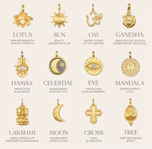 Load image into Gallery viewer, Create your own charm necklace
Charm holder and mix and match charms
Create your own style
Stainless steel gold plated jewellery
Waterproof tarnish free for everyday wear
Hamsa hand evil eye protection charms
Sun moon star charms
Birthstone charms January February March April May June July August September October November December