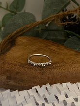 Load image into Gallery viewer, Sterling Silver Daisy Ring with Cubic Zirconia