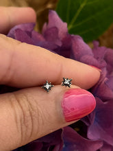 Load image into Gallery viewer, Tiny Starburst 925 Sterling Silver and Crystal Studs