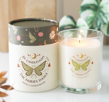 Load image into Gallery viewer, Fairy Wing Candle – Moss & Sandalwood Scented Jar Candle for Grounding and Tranquility