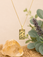 Load image into Gallery viewer, The Star Tarot Pendant Necklace – Retro Mystic Card Jewellery (Gold or Silver)