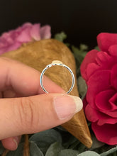Load image into Gallery viewer, Pear Opal and Crystal Ring 925 Sterling Silver
