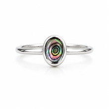 Load image into Gallery viewer, Sterling Silver Abalone Oval Ring
