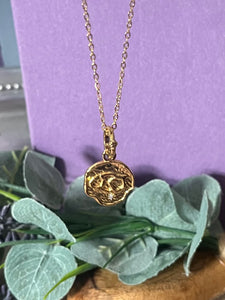 Cancer Zodiac Blaze Pendant Necklace – Gold-Plated Stainless Steel, Waterproof, Tarnish-Resistant