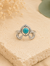 Load image into Gallery viewer, Turquoise Thai Crown Sterling Silver Ring
