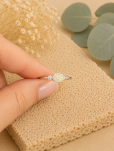 Load image into Gallery viewer, Pear Opal and Crystal Ring 925 Sterling Silver
