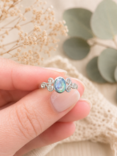 Load image into Gallery viewer, Scroll Abalone Shell Sterling Silver Ring
