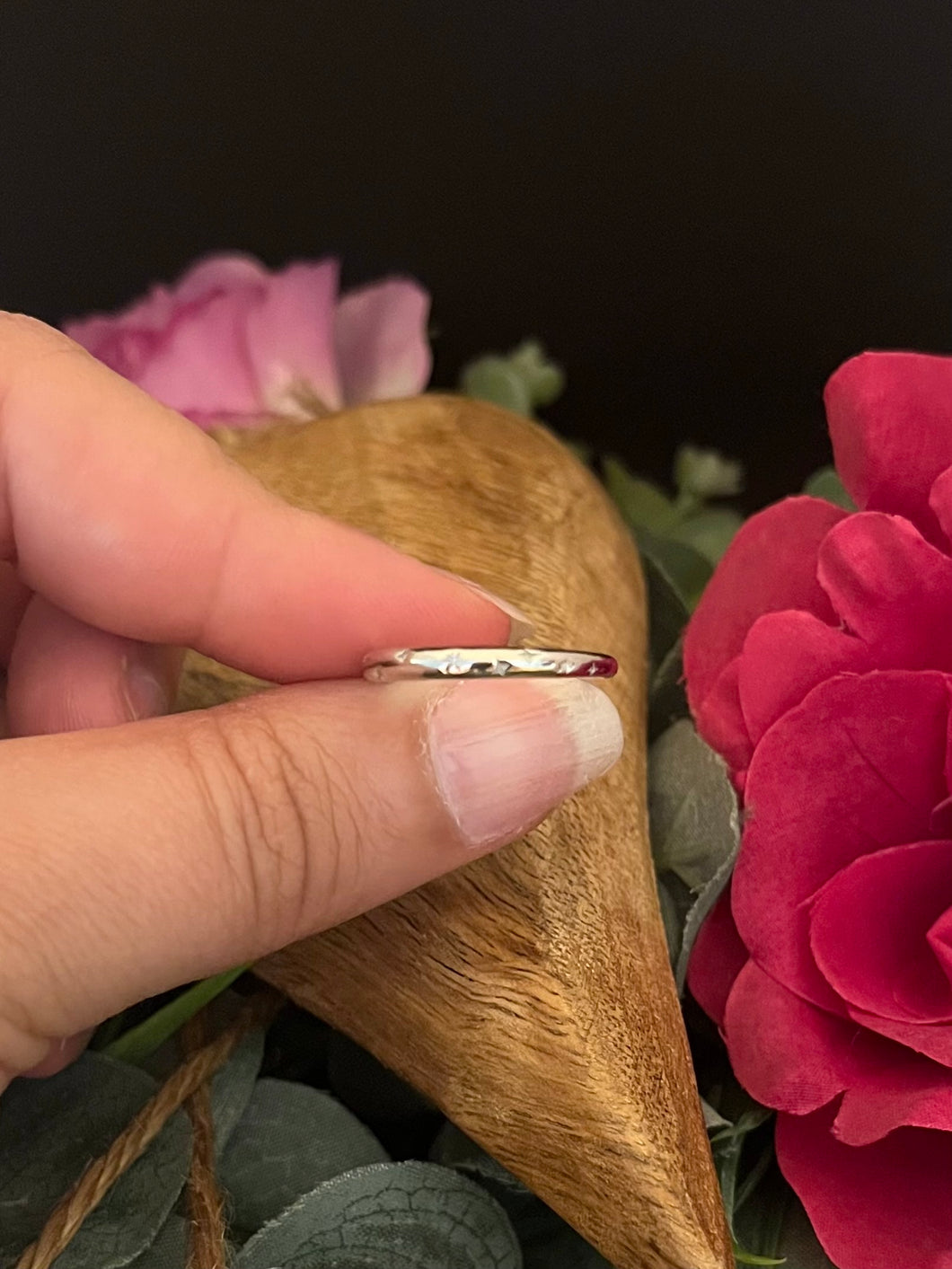 Celestial Shooting Star Band 925 Sterling Silver