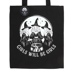 Witchy gift idea bag – slogan and witch artwork, Lunawolf Boutique