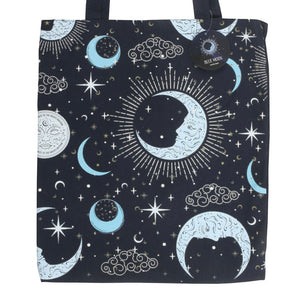 Spiritual/witchy accessory – Blue Moon celestial theme tote bag
