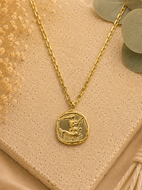 Celestial Zodiac Medallion Necklace – Virgo

Gold Plated Stainless Steel | Waterproof, Adjustable, Hypoallergenic