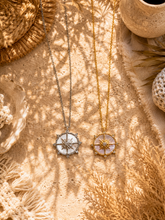 Load image into Gallery viewer, Celestial Star Compass Necklace – Gold or Silver Stainless Steel with Mother of Pearl Pendant
