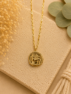 Celestial Zodiac Medallion Necklace – Sagittarius

Gold Plated Stainless Steel | Waterproof, Adjustable, Hypoallergenic